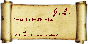 Jova Lukrécia névjegykártya